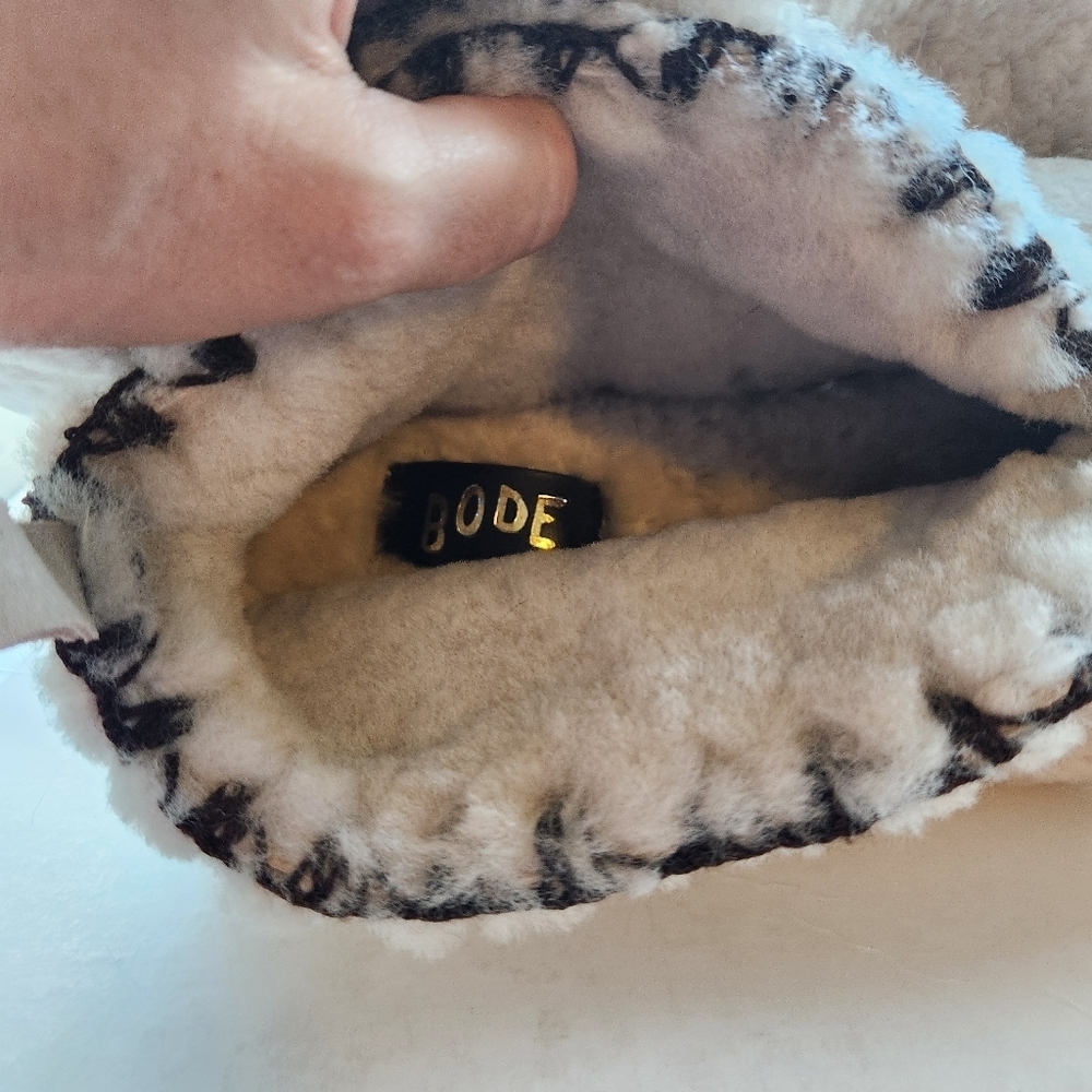 Bode Beige Greco Shearling Slippers size 46 BNWB (no lid) - Picture 4 of 13